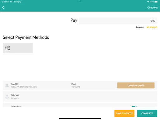 ConnectPOS screenshot
